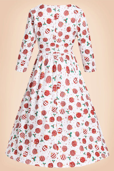 Billie Red Bauble Long Sleeved Dress