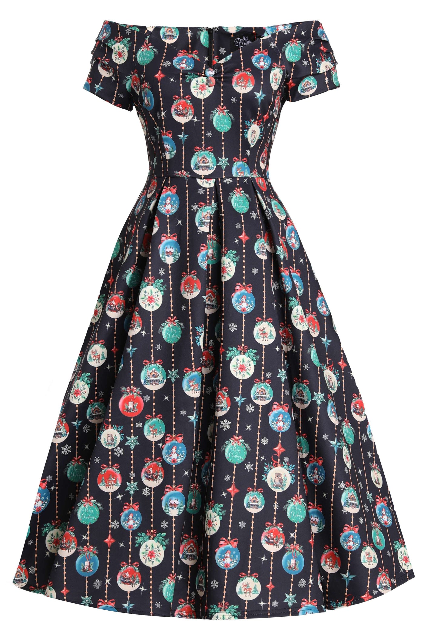 Lily Snow Globe Off Shoulder Dress