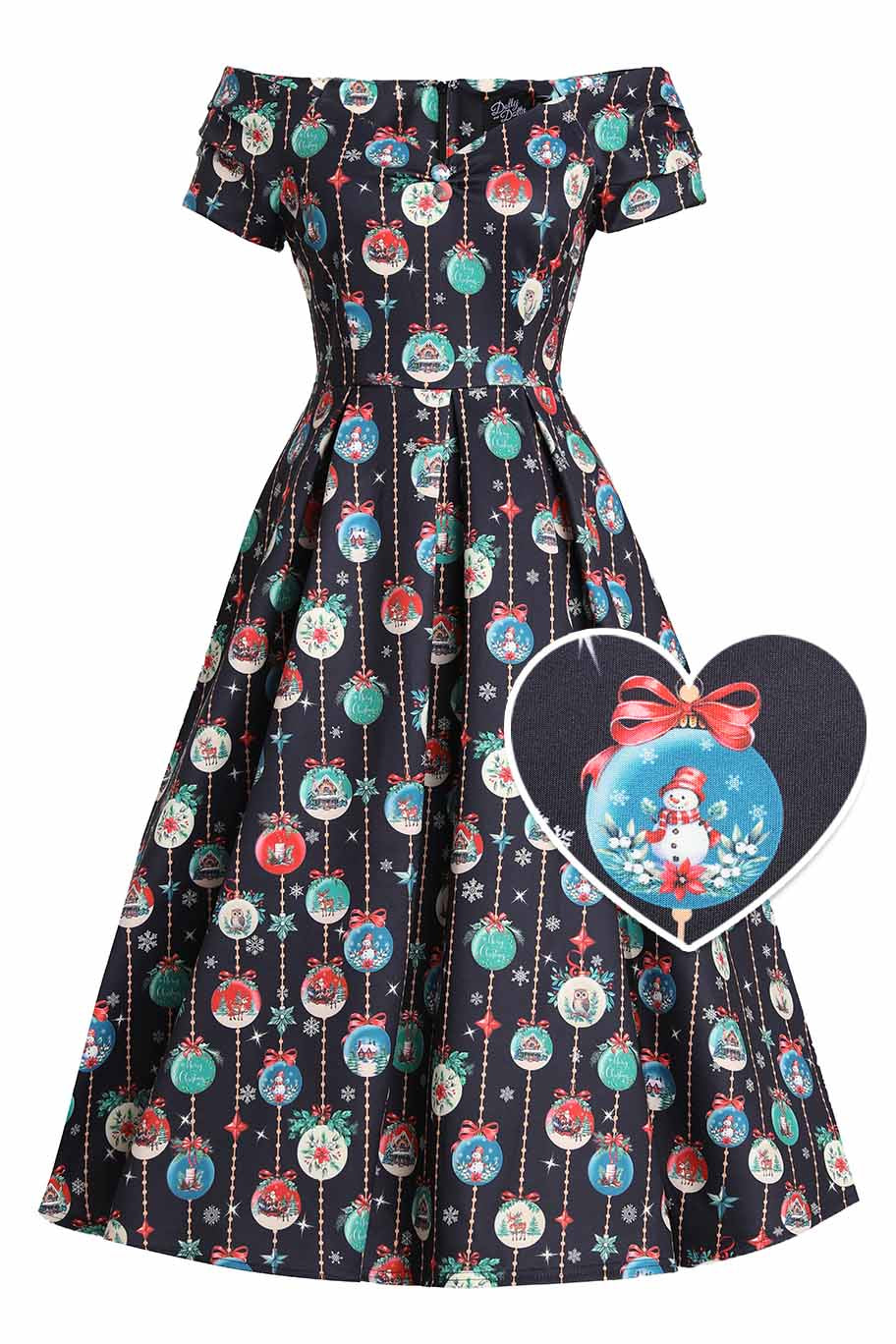 Lily Snow Globe Off Shoulder Dress