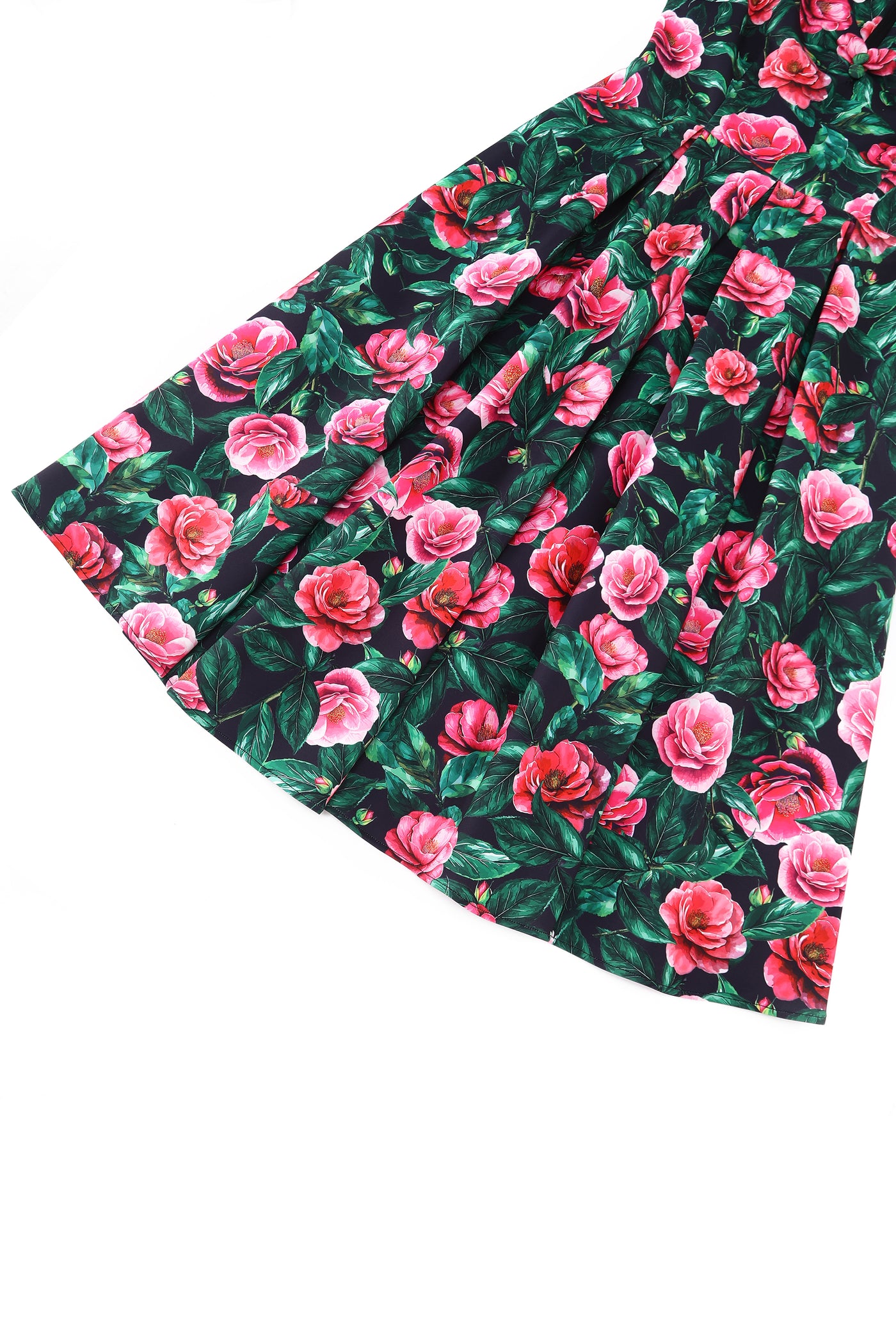 Lily Pink Camellia Off Shoulder Dress In Black
