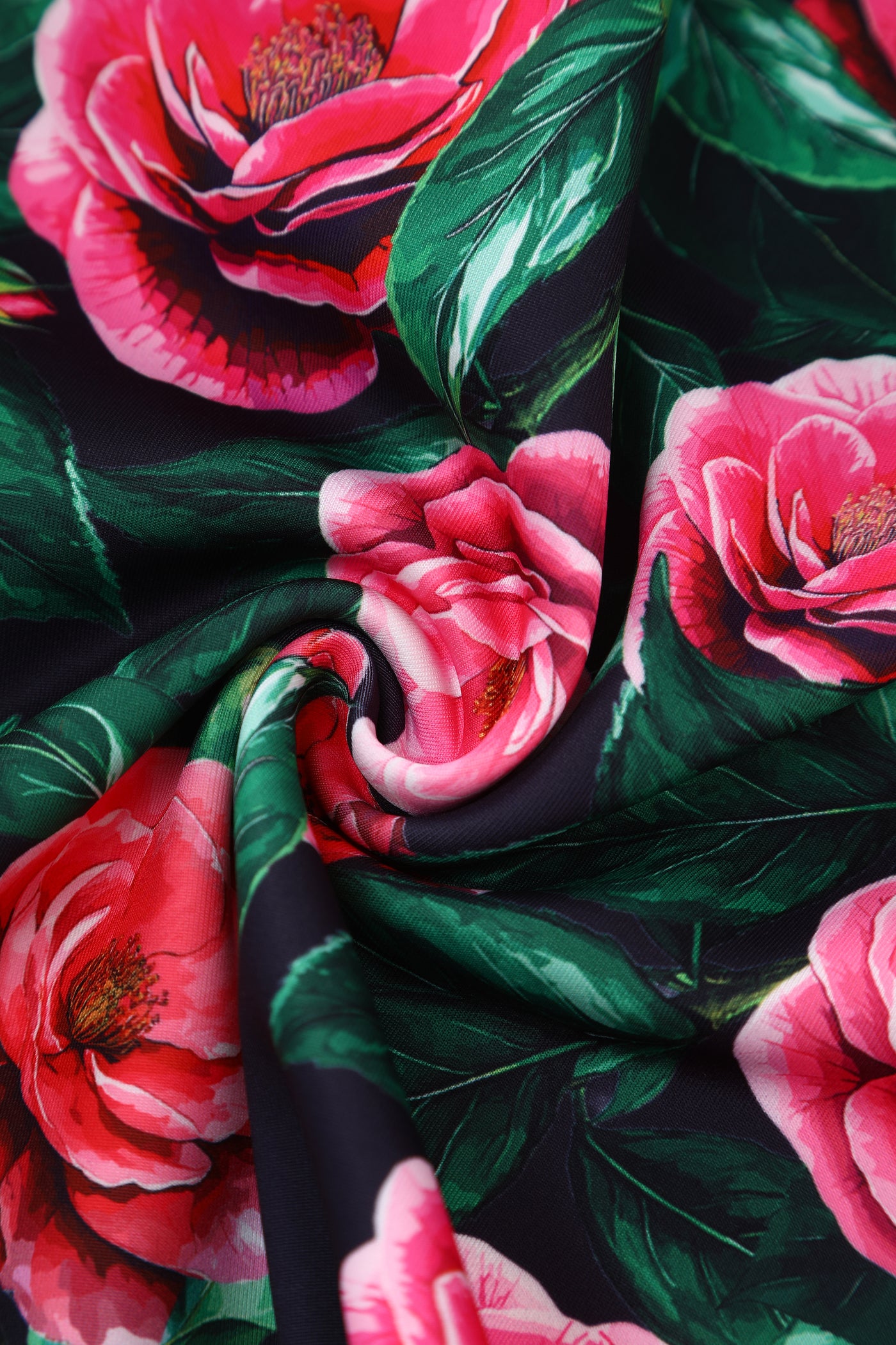 Lily Pink Camellia Off Shoulder Dress In Black