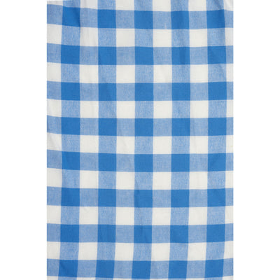 Lily Off Shoulder Blue Gingham Swing Dress