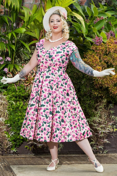 Lily Pink Poppy Floral Dress
