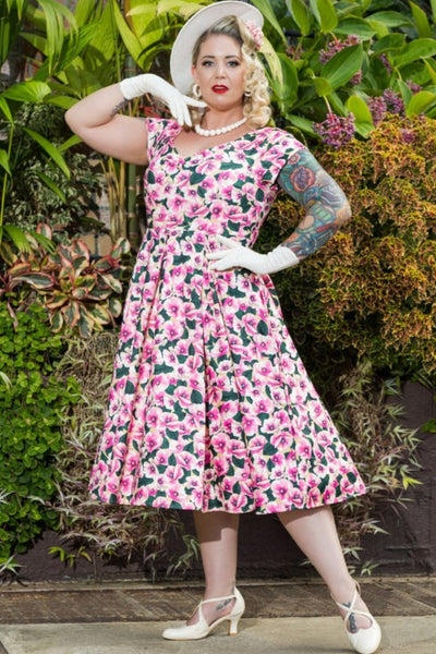 Lily Pink Poppy Floral Dress