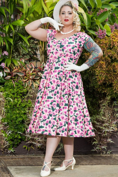 Lily Pink Poppy Floral Dress