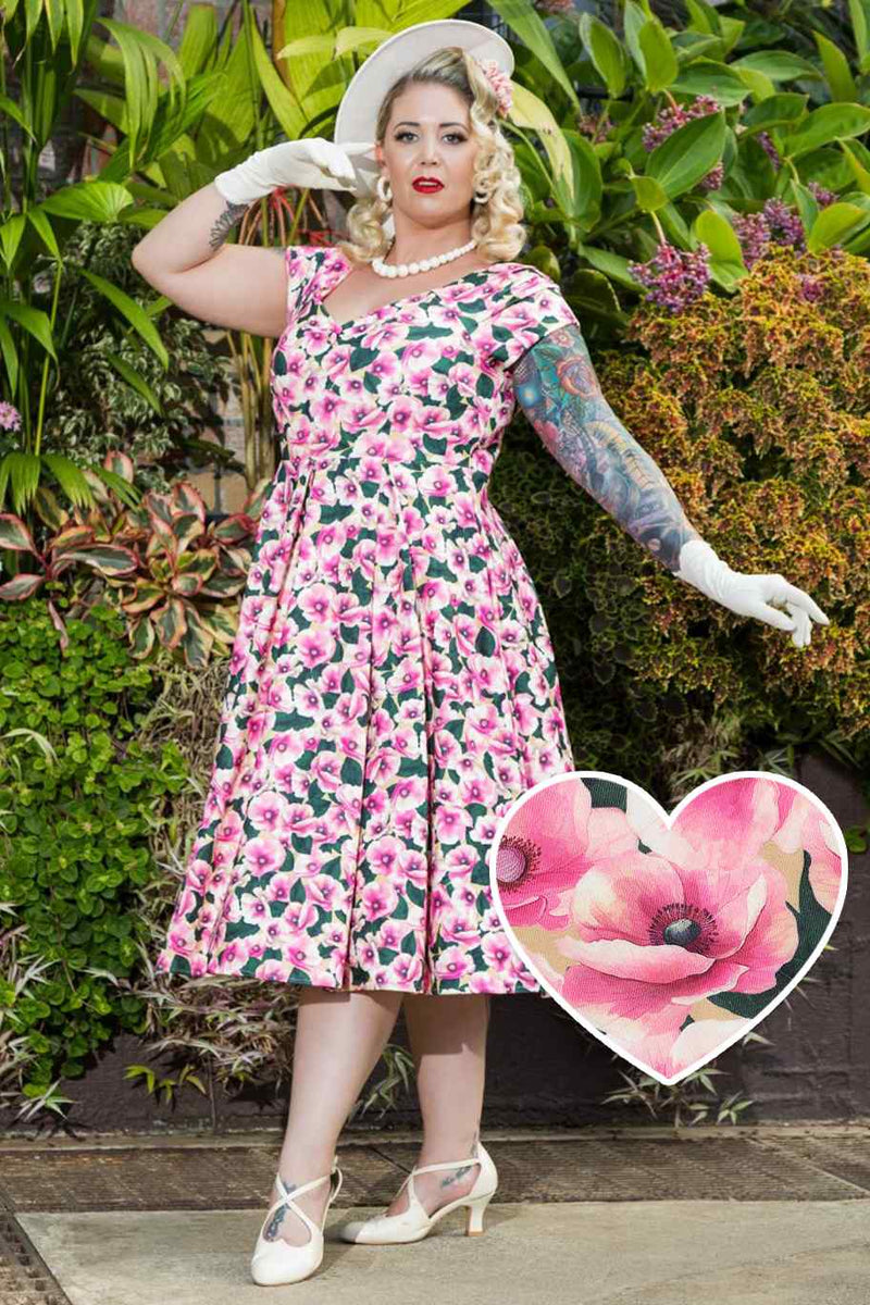 Lily Pink Poppy Floral Dress