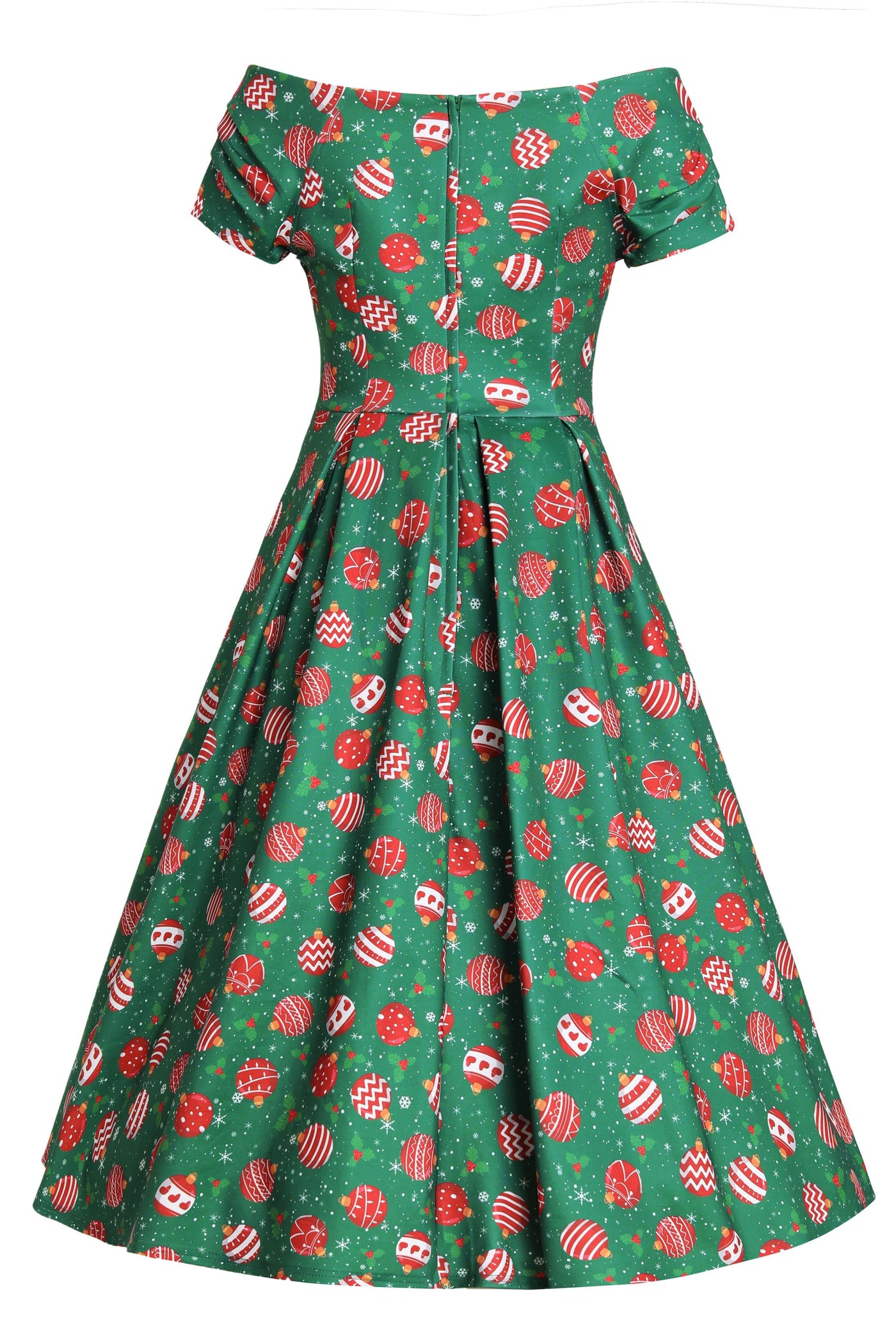 Lily Green Bauble Off Shoulder Dress
