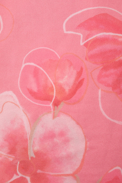 Lily Pink Floral Print Off Shoulder Dress