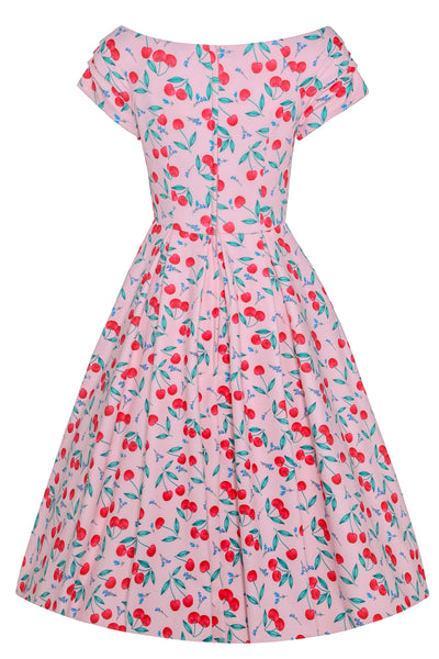 Lily Cherry Pink Off Shoulder Dress