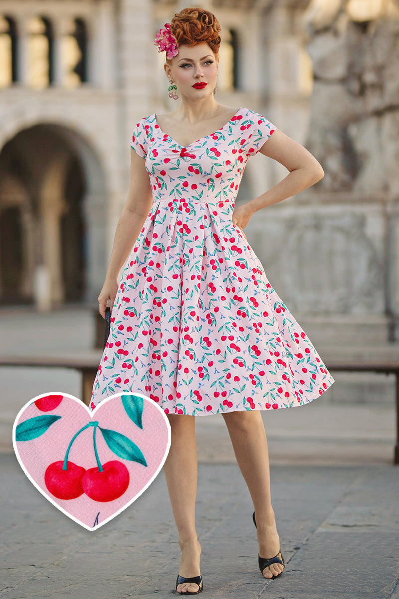 Lily Cherry Pink Off Shoulder Dress