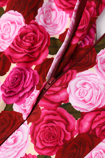 Lily Pink Rose Garden Off Shoulder Dress