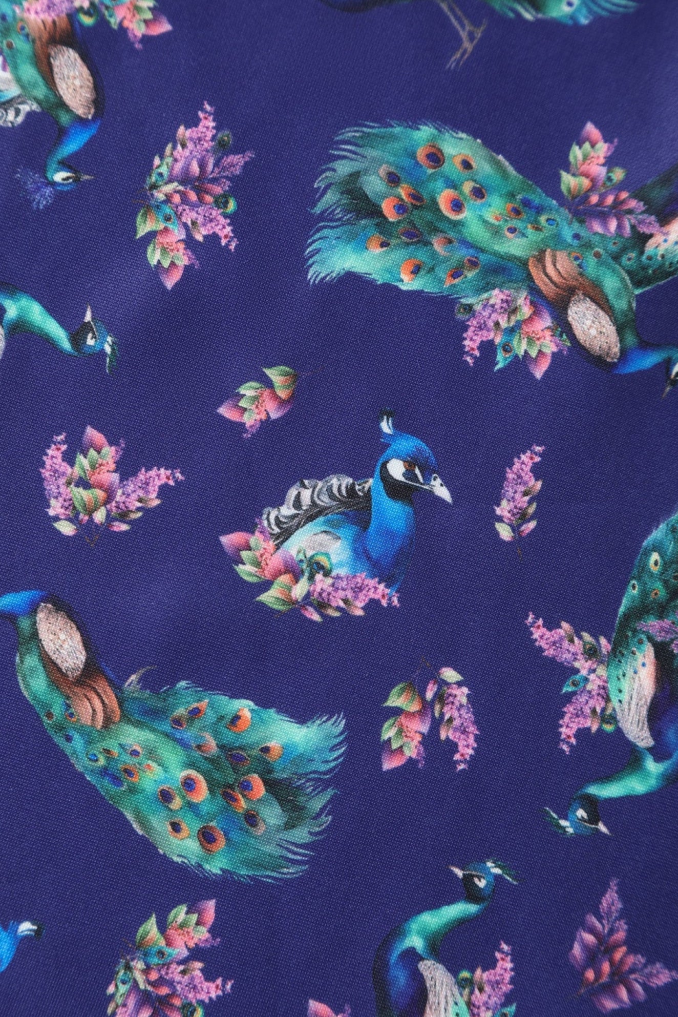 Lily Off Shoulder Purple Peacock Swing Dress