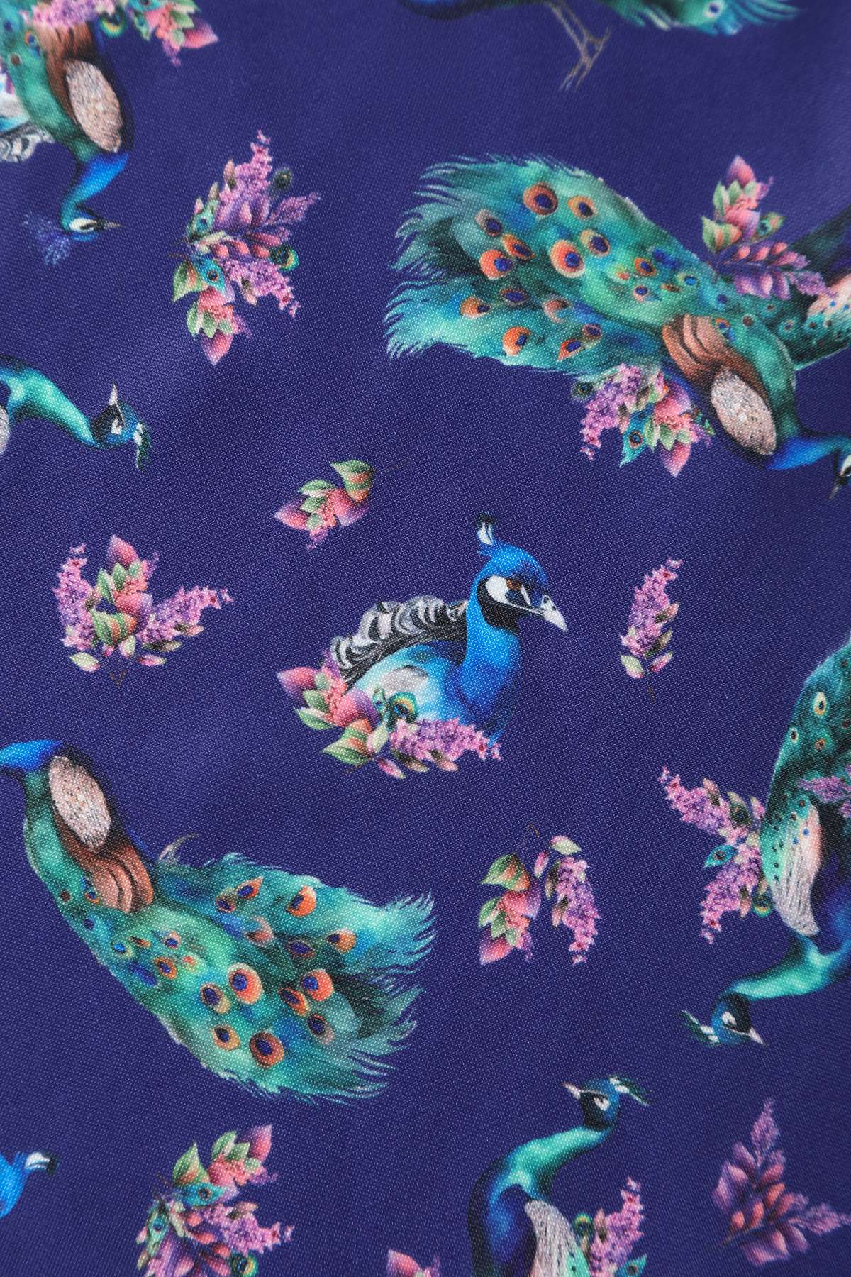 Lily Off Shoulder Purple Peacock Swing Dress