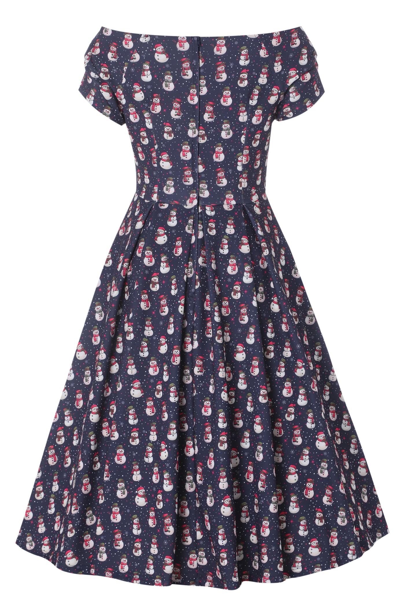 Lily Purple Off Shoulder Polka Dot Print Christmas Dress