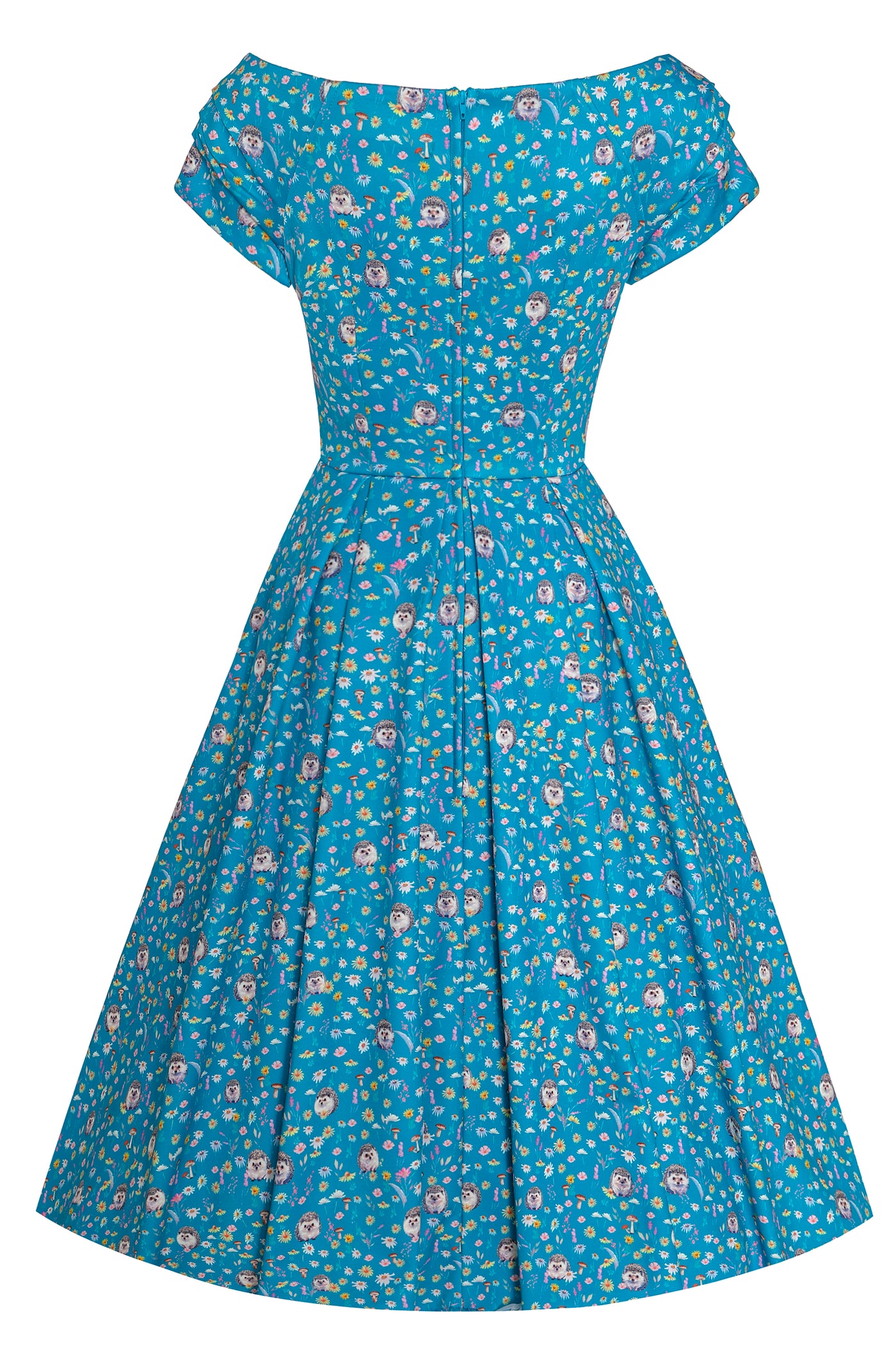 Lily Hedgehogs Blue Off Shoulder Dress