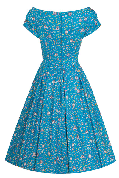 Lily Hedgehogs Blue Off Shoulder Dress