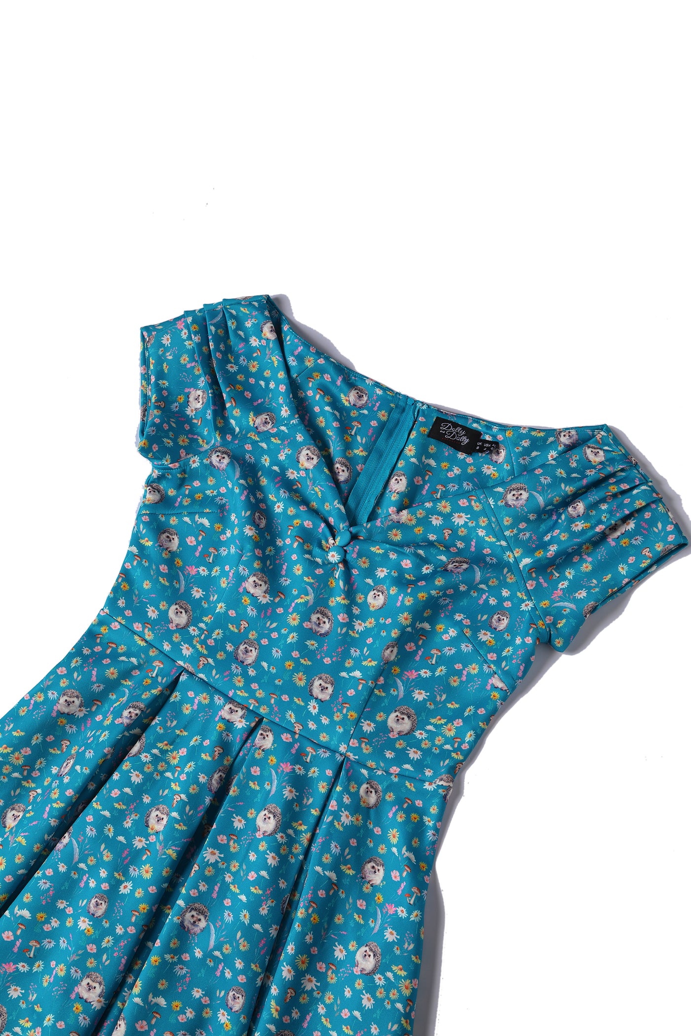 Lily Hedgehogs Blue Off Shoulder Dress