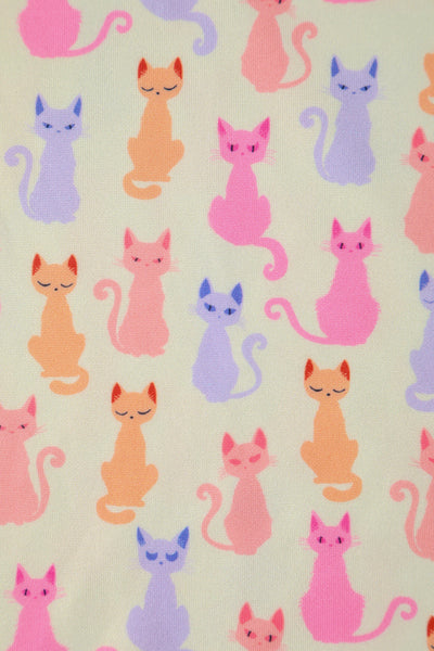 Lily Rainbow Cat White Off Shoulder Dress