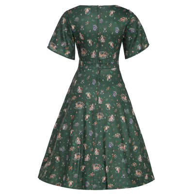 Janice Green Woodland Print Swing Dress