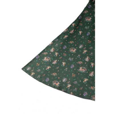 Janice Green Woodland Print Swing Dress
