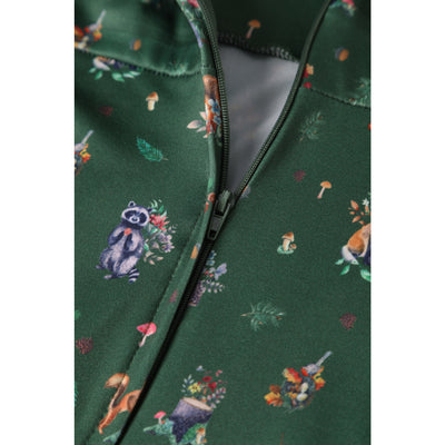 Janice Green Woodland Print Swing Dress