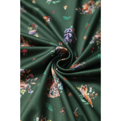 Janice Green Woodland Print Swing Dress
