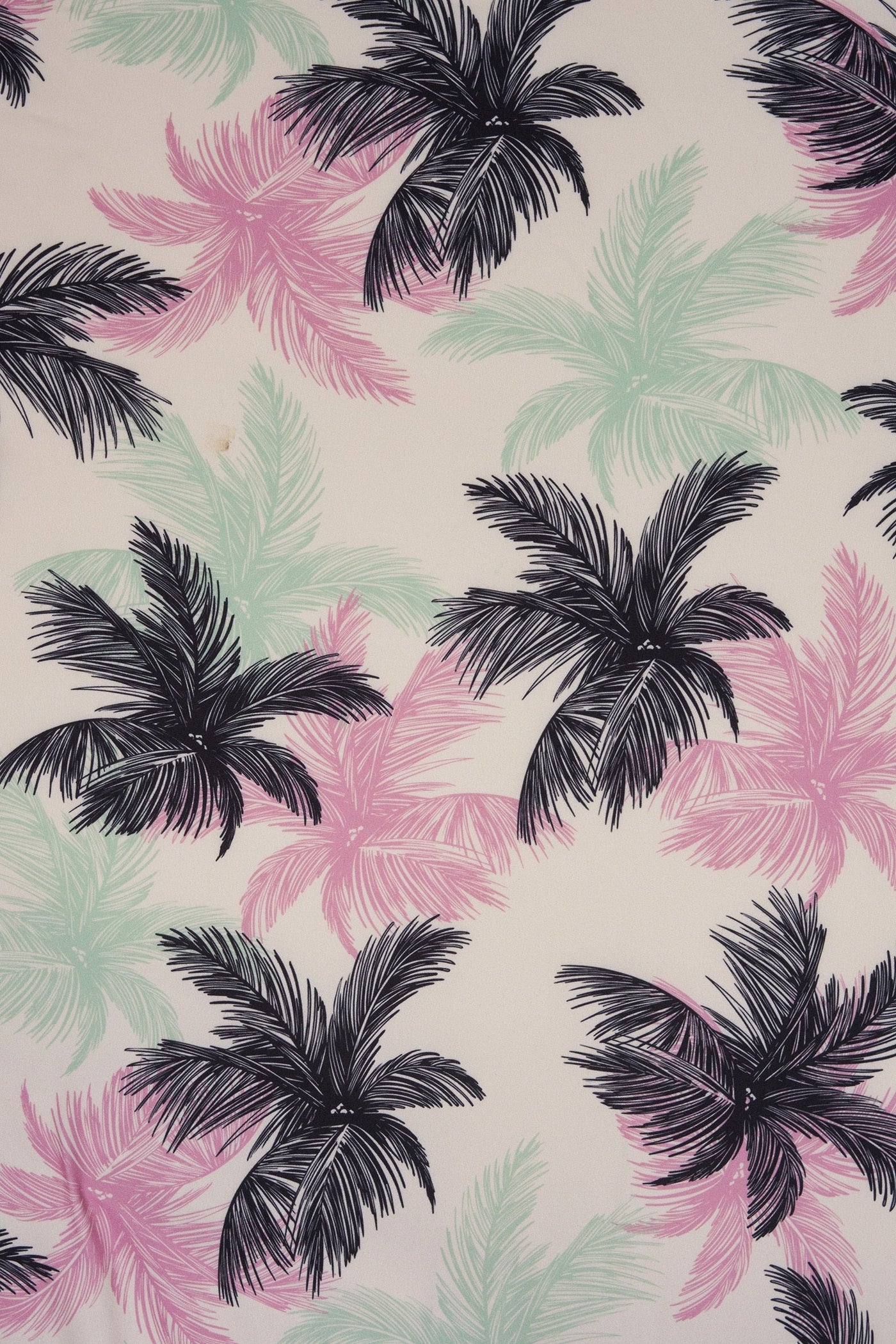 Janice Tropical Palm Tree Print in White Dress