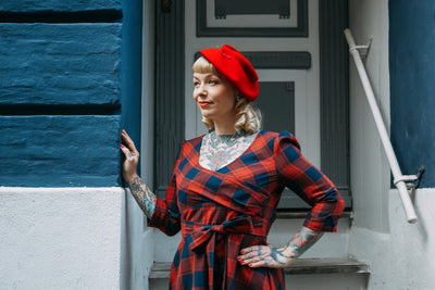 Katherine Red Tartan Swing Dress