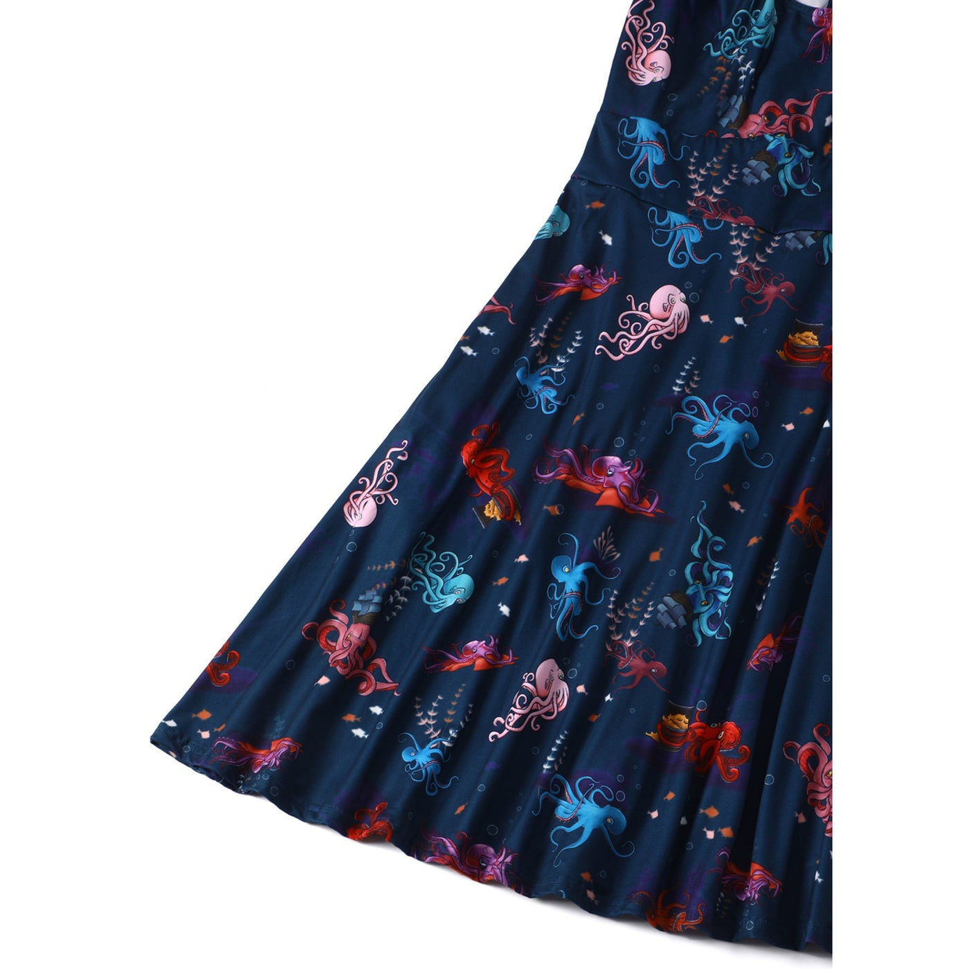 Katherine Navy Blue Octopus Swing Dress