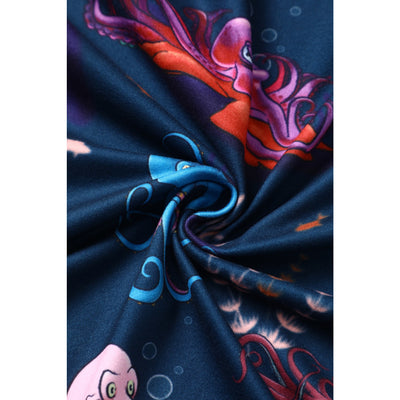 Katherine Navy Blue Octopus Swing Dress