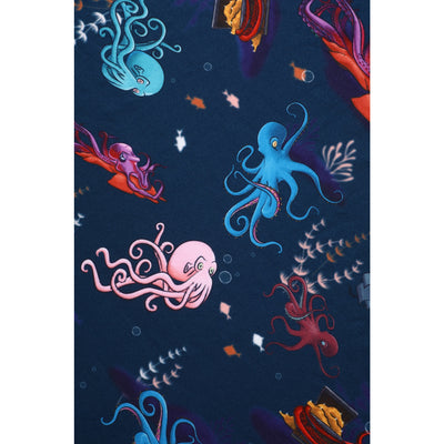 Katherine Navy Blue Octopus Swing Dress