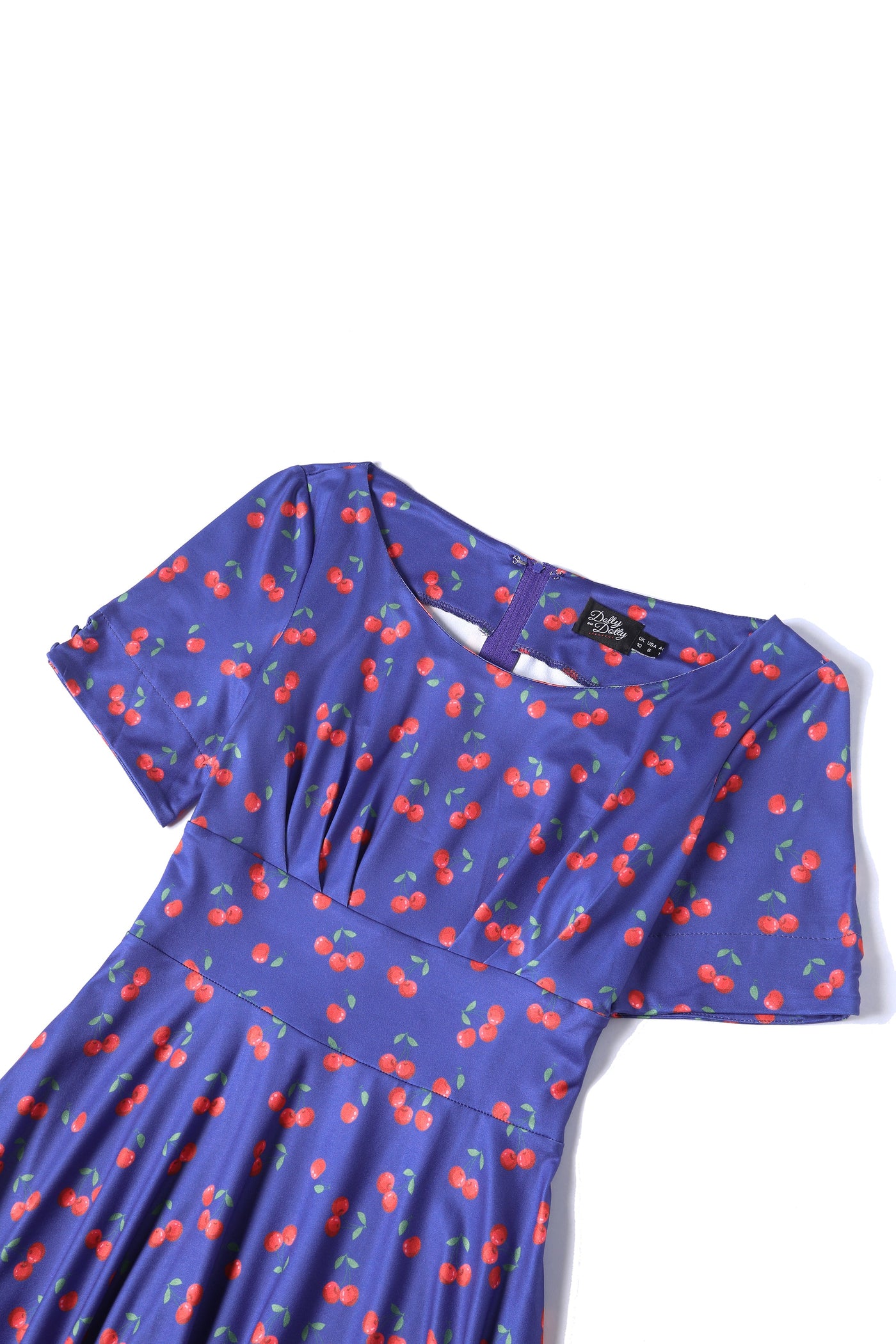 PRE ORDER Brenda Blue Cherry Flared Dress