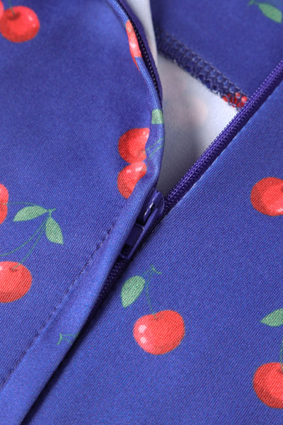 PRE ORDER Brenda Blue Cherry Flared Dress