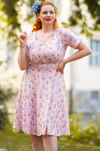 Brenda Summer Pink Meadow Dress