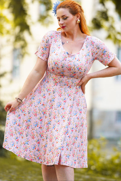 Brenda Summer Pink Meadow Dress