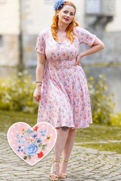 Brenda Summer Pink Meadow Dress