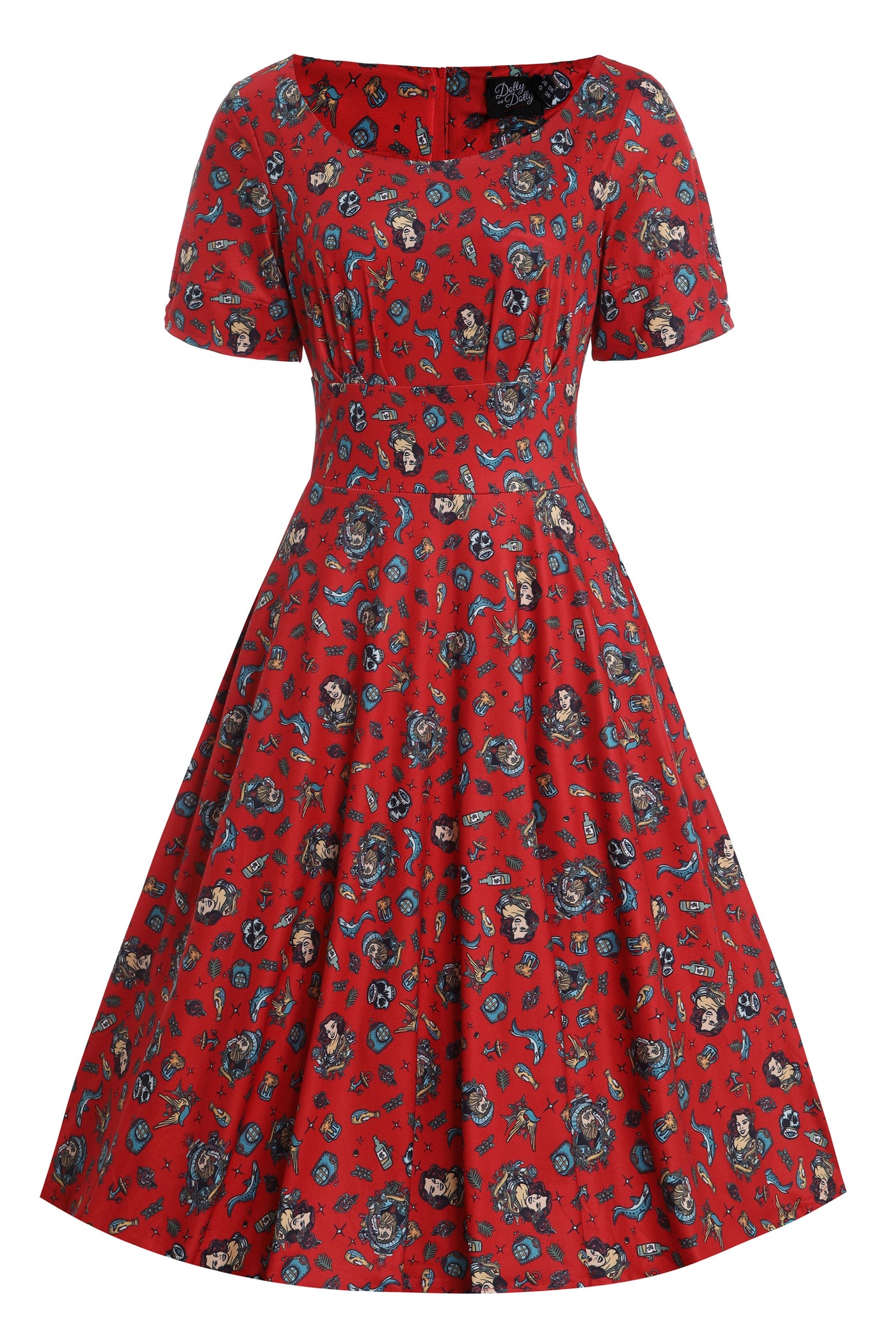 PRE ORDER Brenda Nautical Sailor 50s Style Dress