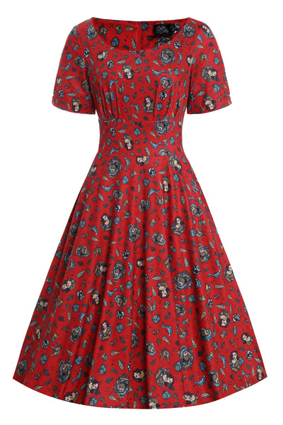 PRE ORDER Brenda Nautical Sailor 50s Style Dress