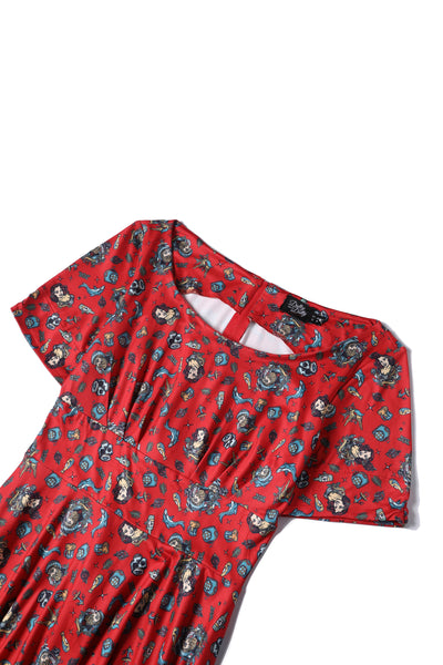 Brenda Nautical Sailor 50s Style Dress