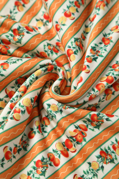 Julia Oranges/Stripe 50s Style Swing Dress
