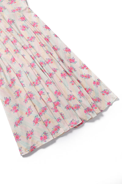 Julia Pastel Floral V-Neck Dress