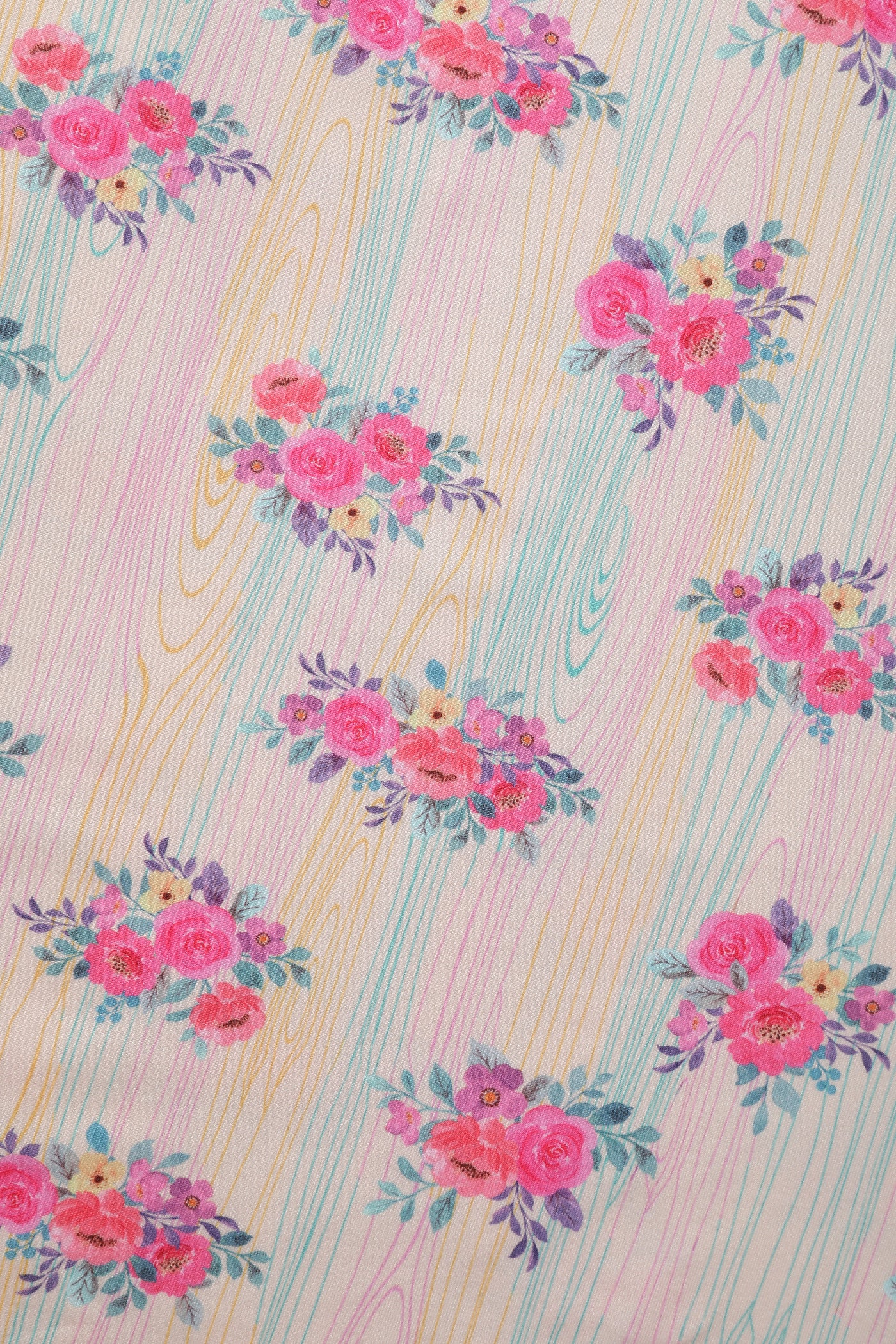 Julia Pastel Floral V-Neck Dress