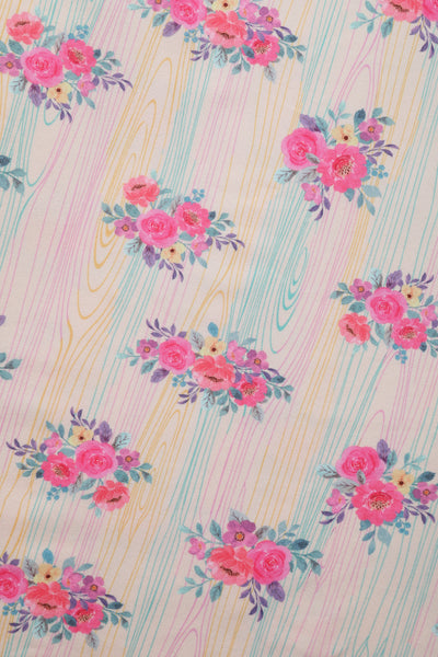 Julia Pastel Floral V-Neck Dress