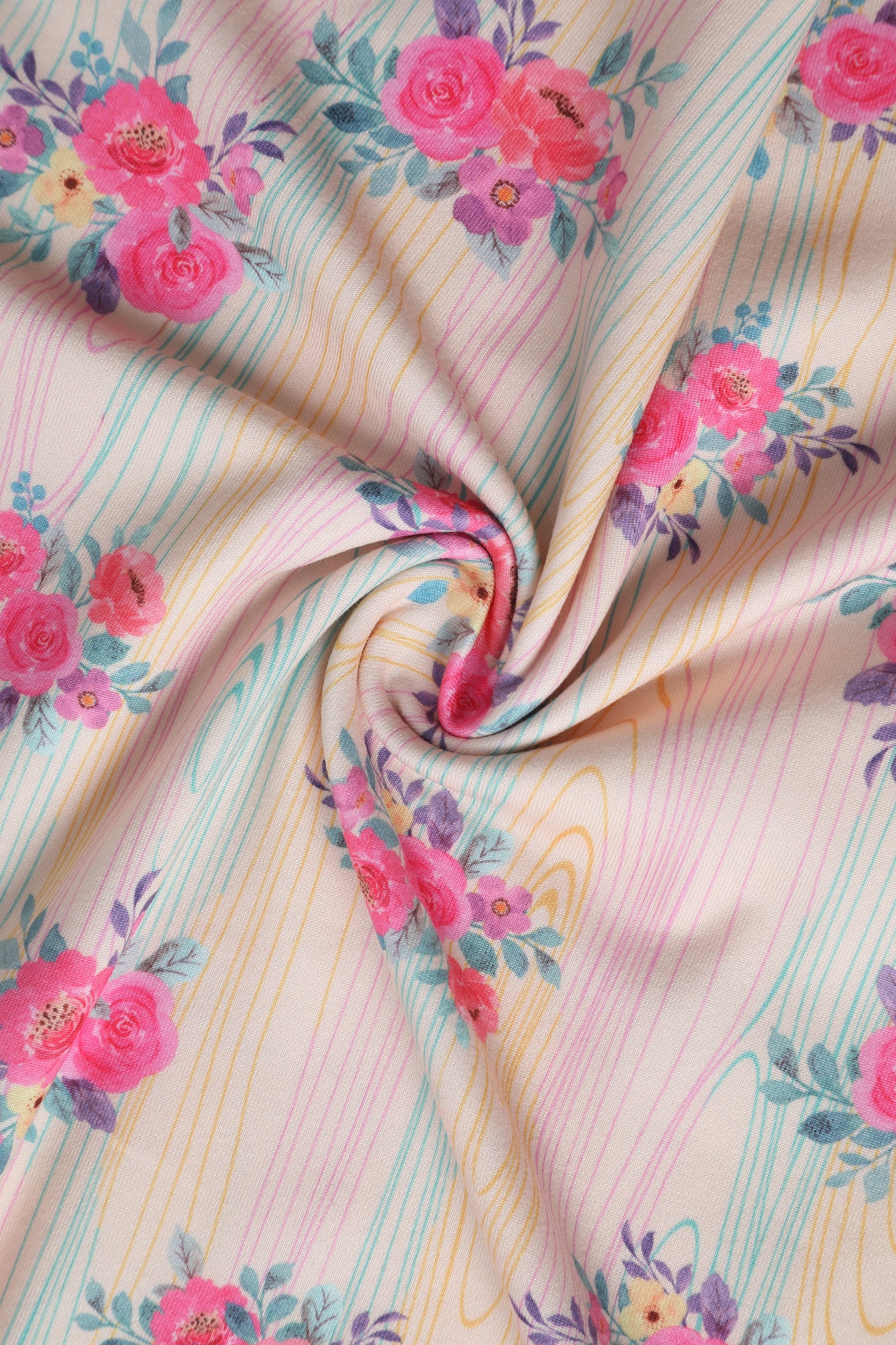 Julia Pastel Floral V-Neck Dress