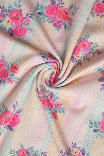 Julia Pastel Floral V-Neck Dress