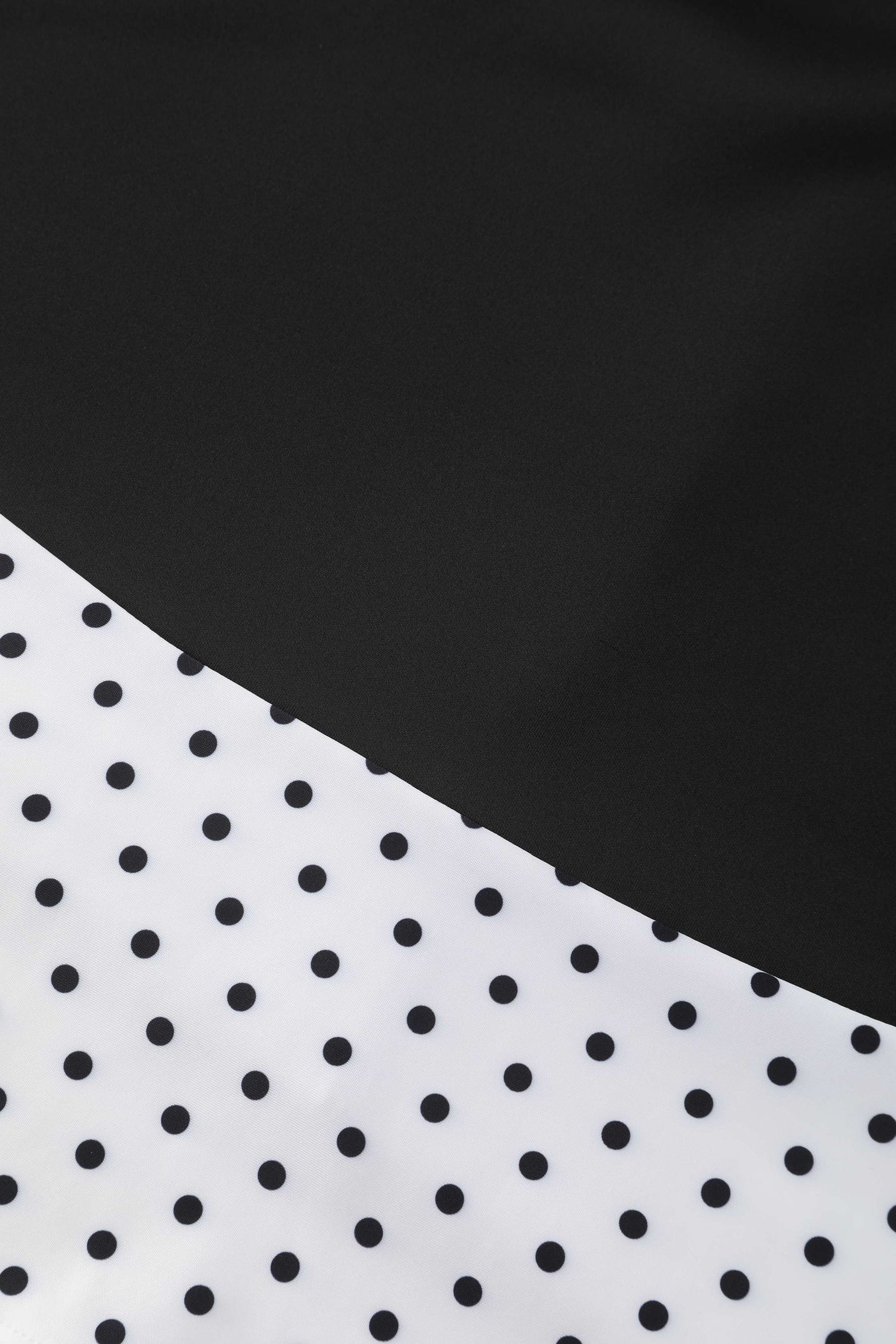 Maria Elegant Black A-Line Dress with Polka Dot