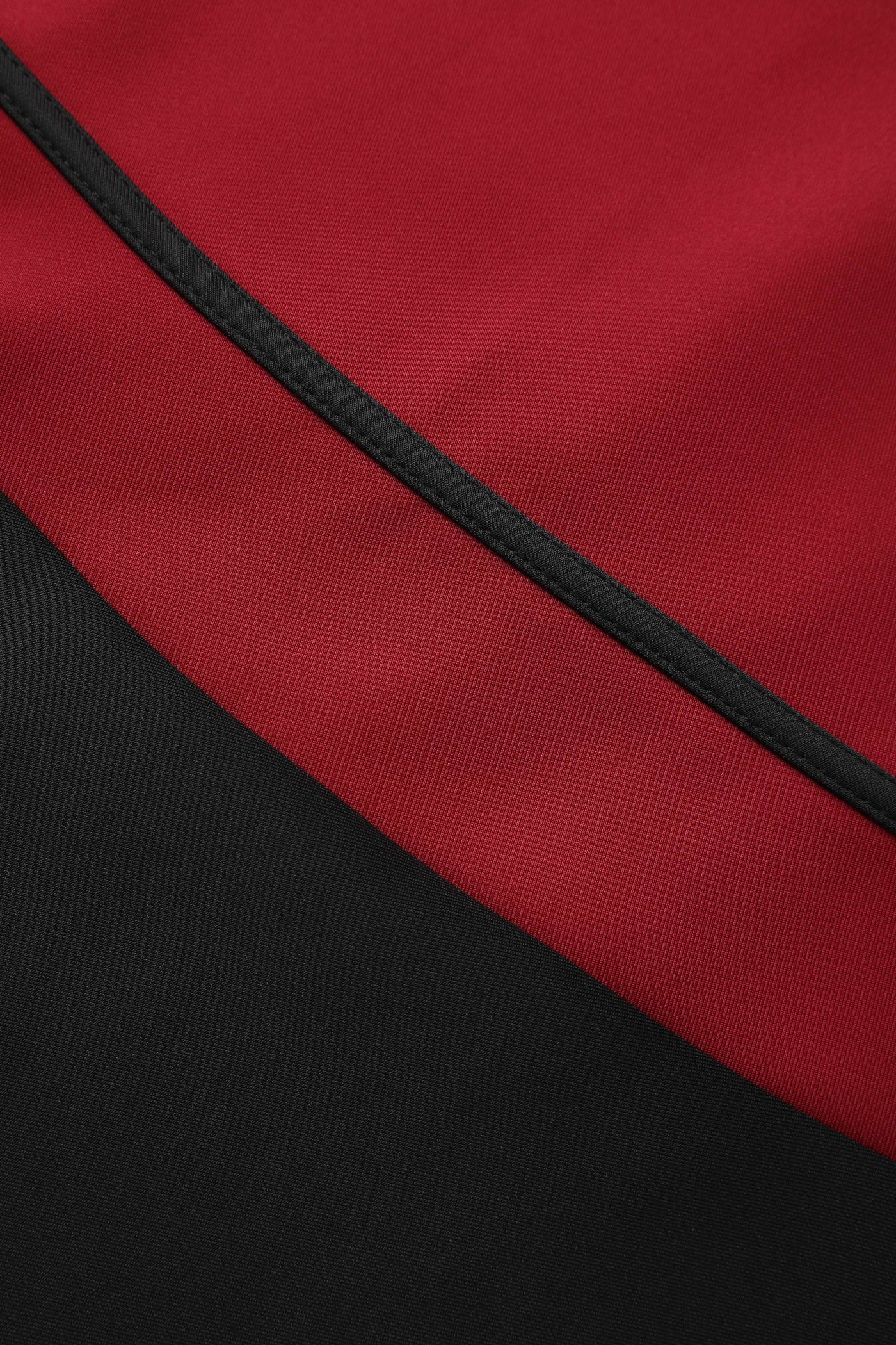 Maria Vintage-Inspired Burgundy & Black A-Line Dress