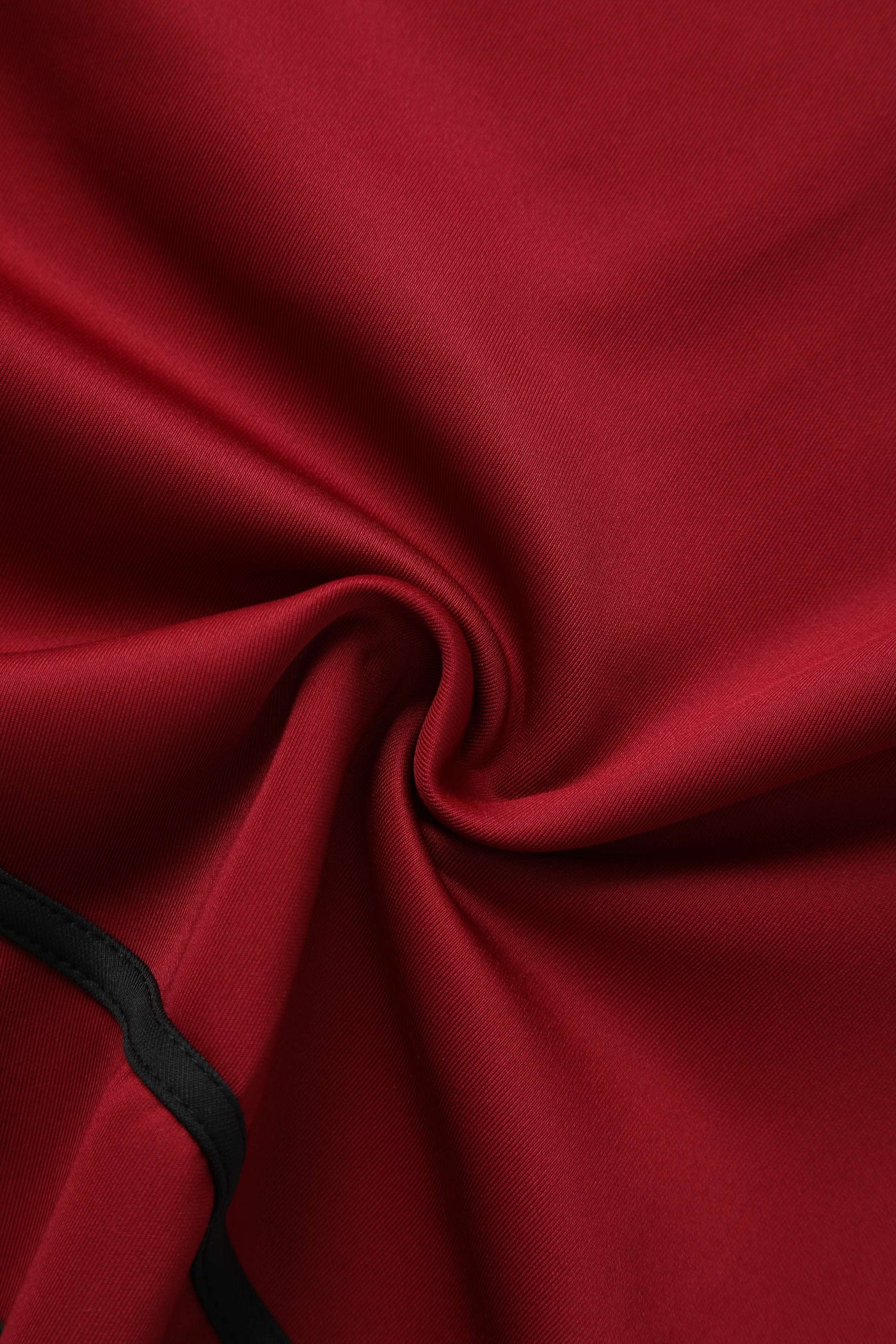 Maria Vintage-Inspired Burgundy & Black A-Line Dress