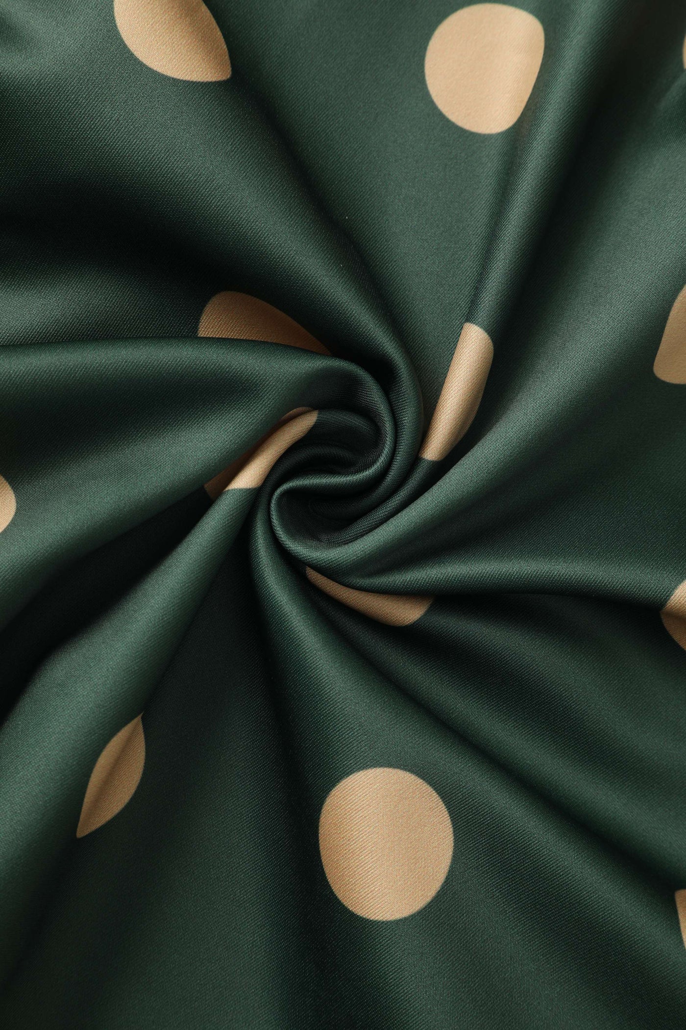 Maria Polka Dot Flared Dress In Green