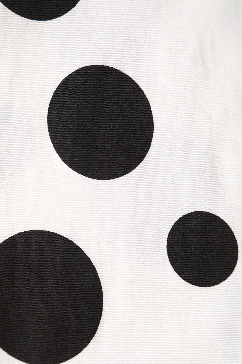 Maria White Vintage Large Black Spots Print Swing Dress